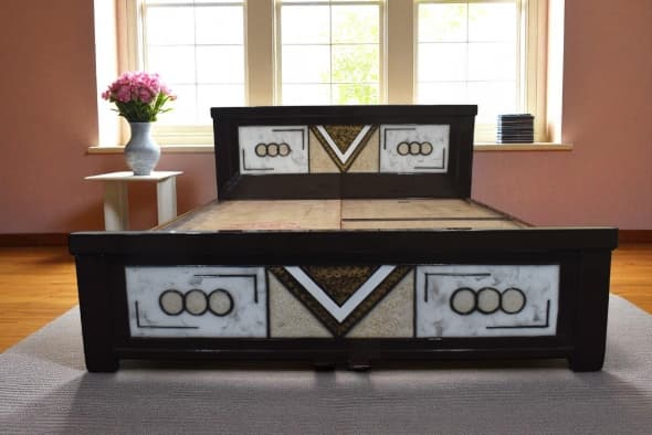 Regal Trio queen Size Bed in Brown Colour With Storage