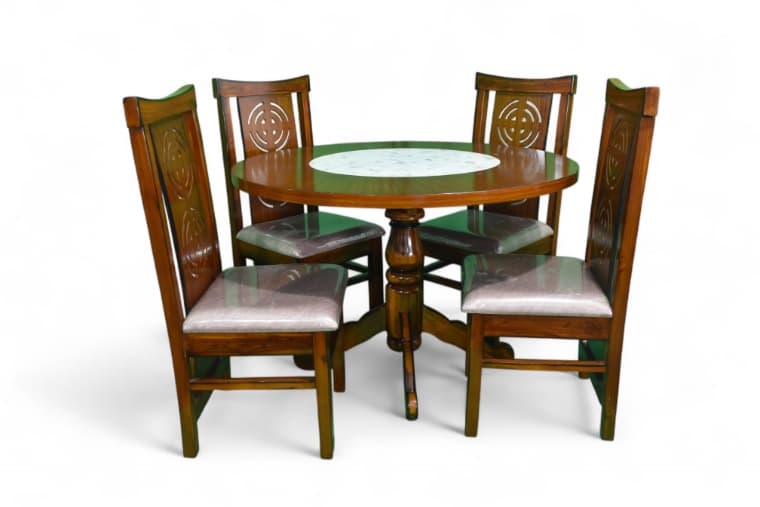 Antara Sheesham Wood 4 Seater Round Dining Table 