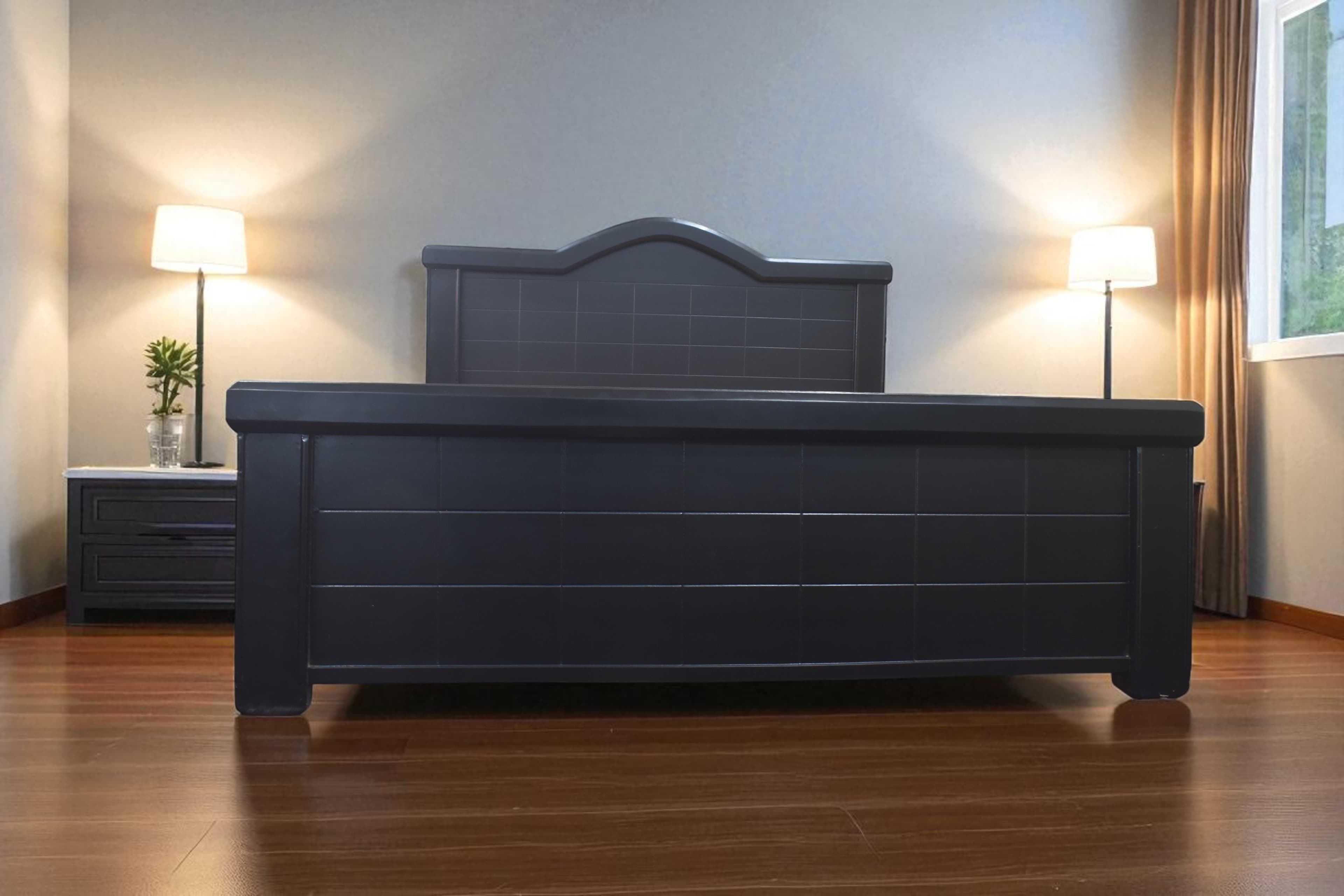 Gridline Classic Bed in black Colour